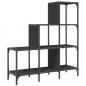 Preview: Bücherregal Schwarz 92x30x102 cm Holzwerkstoff und Metall