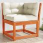 Preview: ARDEBO.de - Garten-Ecksofa mit Kissen Wachsbraun Massivholz Kiefer