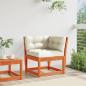Preview: Garten-Ecksofa mit Kissen Wachsbraun Massivholz Kiefer