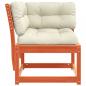 Preview: Garten-Ecksofa mit Kissen Wachsbraun Massivholz Kiefer
