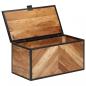Preview: Truhe 60x30x30 cm Massivholz Akazie und Eisen