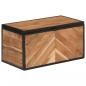 Preview: Truhe 60x30x30 cm Massivholz Akazie und Eisen