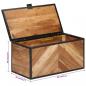 Preview: Truhe 60x30x30 cm Massivholz Akazie und Eisen