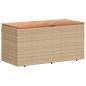 Preview: ARDEBO.de - Gartentruhe Beige 110x50x54 cm Poly Rattan Akazienholz