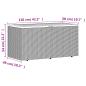 Preview: Gartentruhe Beige 110x50x54 cm Poly Rattan Akazienholz