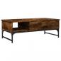 Preview: Couchtisch Räuchereiche 100x50x35 cm Holzwerkstoff und Metall