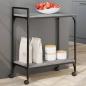 Preview: ARDEBO.de - Küchenwagen Grau Sonoma 60,5x31x72,5 cm Holzwerkstoff