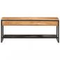 Preview: Schuhbank 110x35x45 cm Massivholz Akazie und Eisen