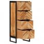 Preview: Badschrank 40x30x100 cm Massivholz Akazie und Eisen