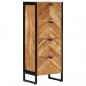 Preview: Badschrank 40x30x100 cm Massivholz Akazie und Eisen