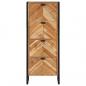 Preview: Badschrank 40x30x100 cm Massivholz Akazie und Eisen