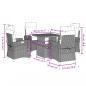 Preview: 5-tlg. Garten-Essgruppe mit Kissen Schwarz Poly Rattan
