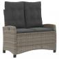 Preview: 4-tlg. Garten-Essgruppe mit Kissen Grau Poly Rattan
