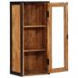 Preview: Bad-Wandschrank 40x30x90 cm Massivholz Akazie und Eisen