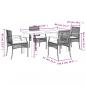 Preview: 5-tlg. Garten-Essgruppe mit Kissen Beige Poly Rattan