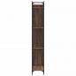 Preview: Bücherregal Braun Eichen-Optik 79x30x180cm Holzwerkstoff Metall