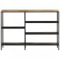 Preview: Konsolentisch 110x30x75 cm Raues Massivholz Mango und Eisen