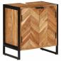 Preview: Badschrank 55x35x60 cm Massivholz Akazie und Eisen