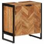 Preview: Badschrank 55x35x60 cm Massivholz Akazie und Eisen