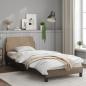 Preview: Bettgestell mit Kopfteil Cappuccino-Braun 90x190 cm Kunstleder