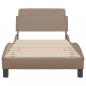 Preview: Bettgestell mit Kopfteil Cappuccino-Braun 90x190 cm Kunstleder