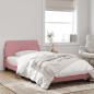 Preview: Bettgestell mit Kopfteil Rosa 100x200 cm Samt