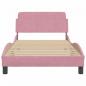 Preview: Bettgestell mit Kopfteil Rosa 100x200 cm Samt
