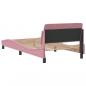 Preview: Bettgestell mit Kopfteil Rosa 100x200 cm Samt
