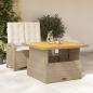 Preview: ARDEBO.de - 2-tlg. Garten-Essgruppe mit Kissen Beige Poly Rattan