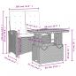 Preview: 2-tlg. Garten-Essgruppe mit Kissen Schwarz Poly Rattan