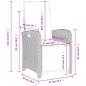 Preview: 4-tlg. Garten-Essgruppe mit Kissen Beige Poly Rattan
