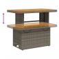 Preview: 4-tlg. Garten-Essgruppe mit Kissen Grau Poly Rattan