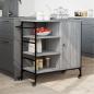 Preview: Küchenwagen Grau Sonoma 87,5x38,5x84,5 cm Holzwerkstoff