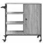 Preview: Küchenwagen Grau Sonoma 87,5x38,5x84,5 cm Holzwerkstoff