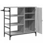 Preview: Küchenwagen Grau Sonoma 87,5x38,5x84,5 cm Holzwerkstoff