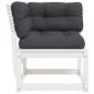 Preview: Garten-Ecksofa mit Kissen Weiß 73x73x78 cm Massivholz Kiefer