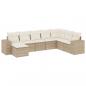 Preview: 8-tlg. Garten-Sofagarnitur mit Kissen Beige Poly Rattan