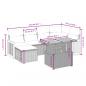 Preview: 7-tlg. Garten-Sofagarnitur mit Kissen Schwarz Poly Rattan