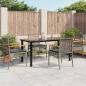 Preview: ARDEBO.de - 5-tlg. Garten-Essgruppe mit Kissen Grau Poly Rattan