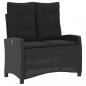Preview: 4-tlg. Garten-Essgruppe mit Kissen Schwarz Poly Rattan