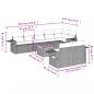 Preview: 9-tlg. Garten-Sofagarnitur mit Kissen Grau Poly Rattan