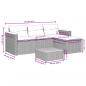 Preview: 5-tlg. Garten-Sofagarnitur mit Kissen Beige Poly Rattan Akazie