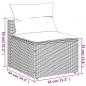 Preview: 5-tlg. Garten-Sofagarnitur mit Kissen Beige Poly Rattan Akazie