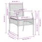 Preview: 7-tlg. Garten-Essgruppe mit Kissen Grau Poly Rattan
