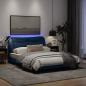 Preview: Bettgestell mit LED Blau 140x200 cm Stoff