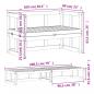 Preview: 2-in-1 Gartensofa Verlängerbar Massivholz Douglasie