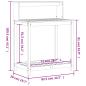 Preview: Pflanztisch mit Ablagen 82,5x50x109,5 cm Massivholz Douglasie