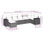 Preview: 8-tlg. Garten-Sofagarnitur mit Kissen Schwarz Poly Rattan