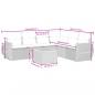 Preview: 7-tlg. Garten-Sofagarnitur mit Kissen Schwarz Poly Rattan