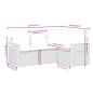 Preview: 4-tlg. Garten-Sofagarnitur mit Kissen Beige Poly Rattan